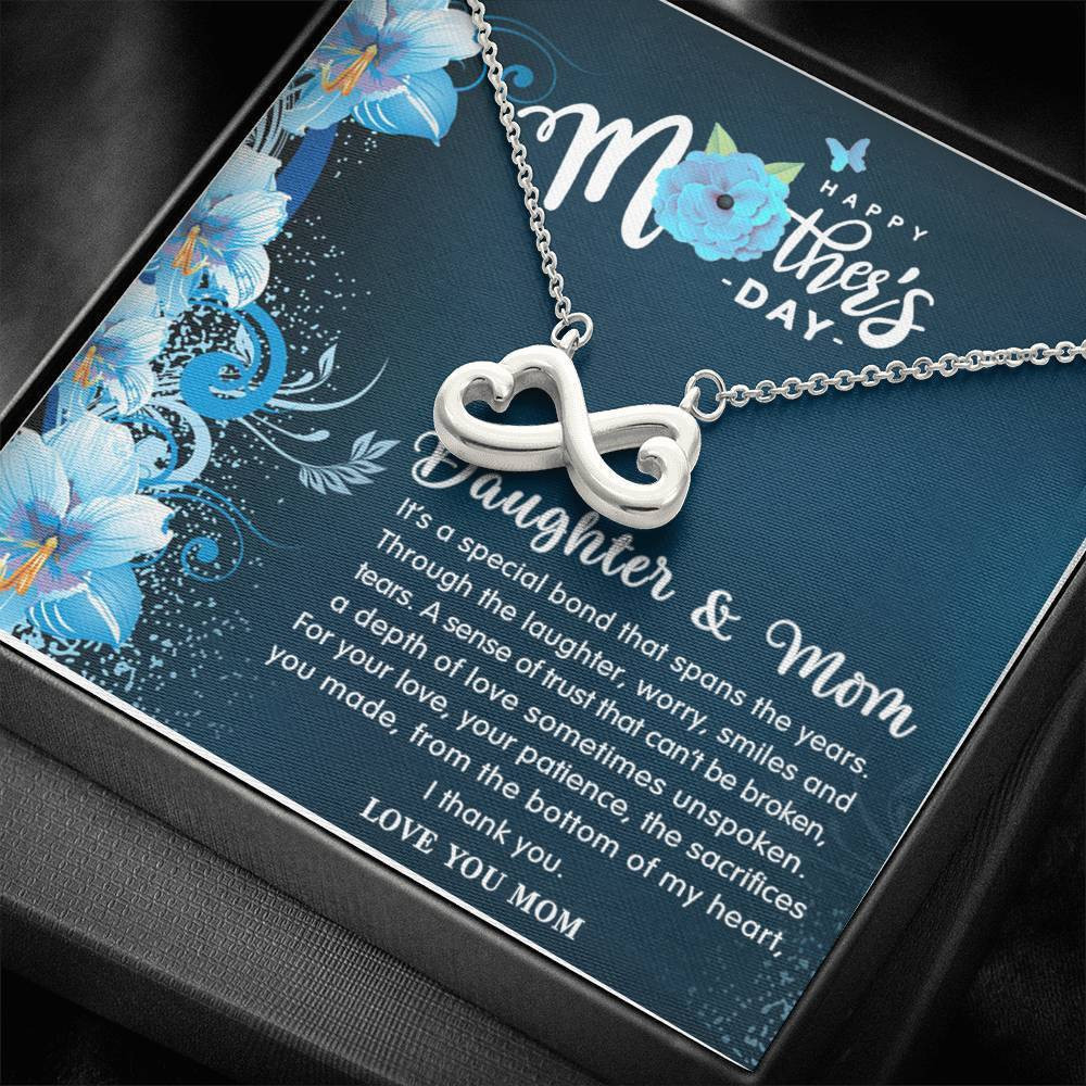 Thank For Your Patience Infinity Heart Necklace Daughter Gift For Mom