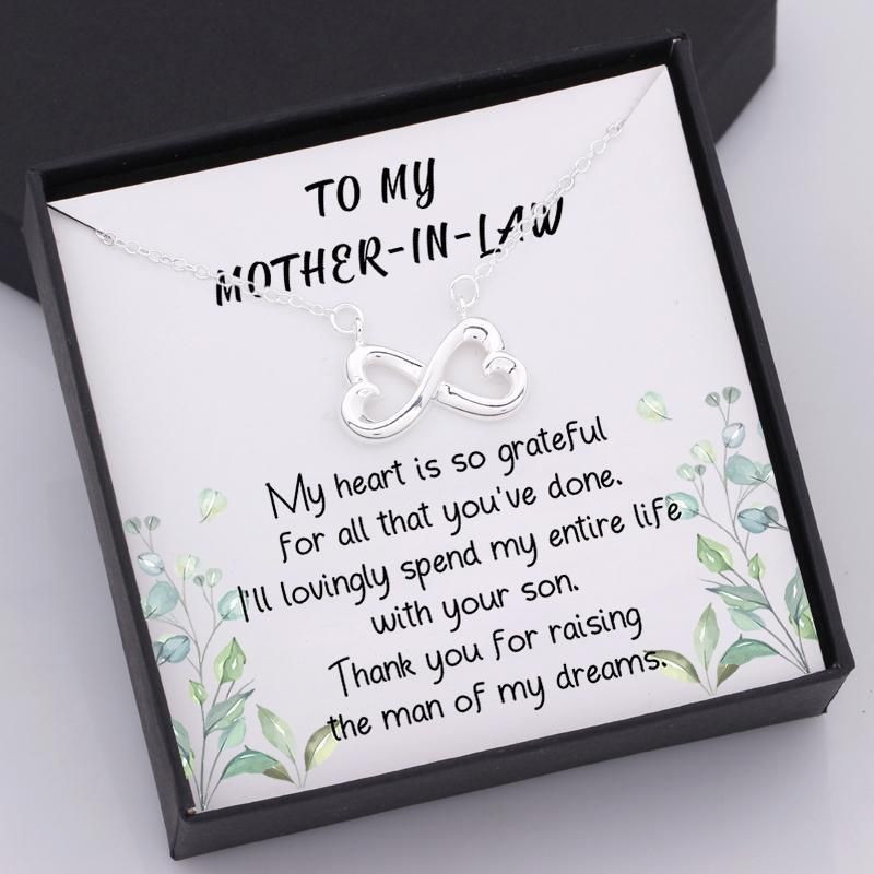 Thank You For All That You’ve Done Infinity Heart Necklace Gift For Mother In Law