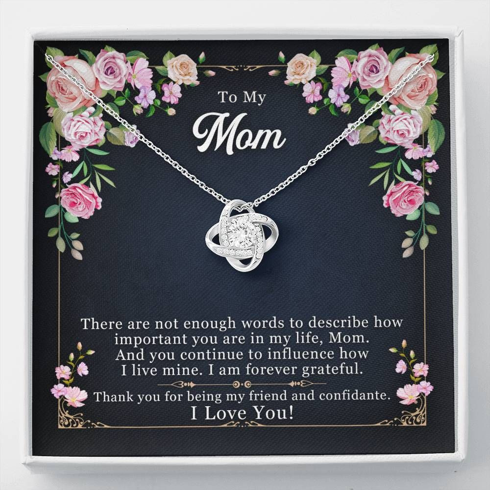 Thank You For Being My Friend Gift For Mom Love Knot Necklace