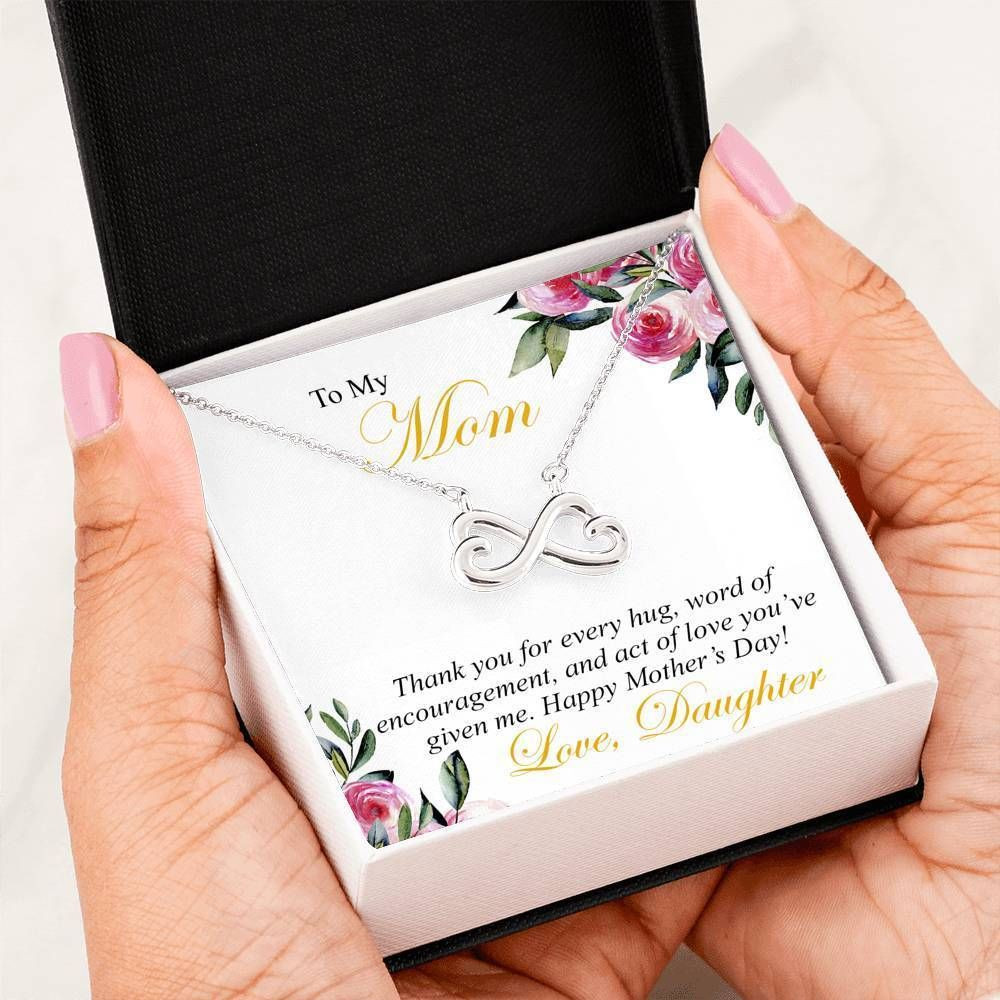 Thank You For Every Hug Infinity Heart Necklace For Mom
