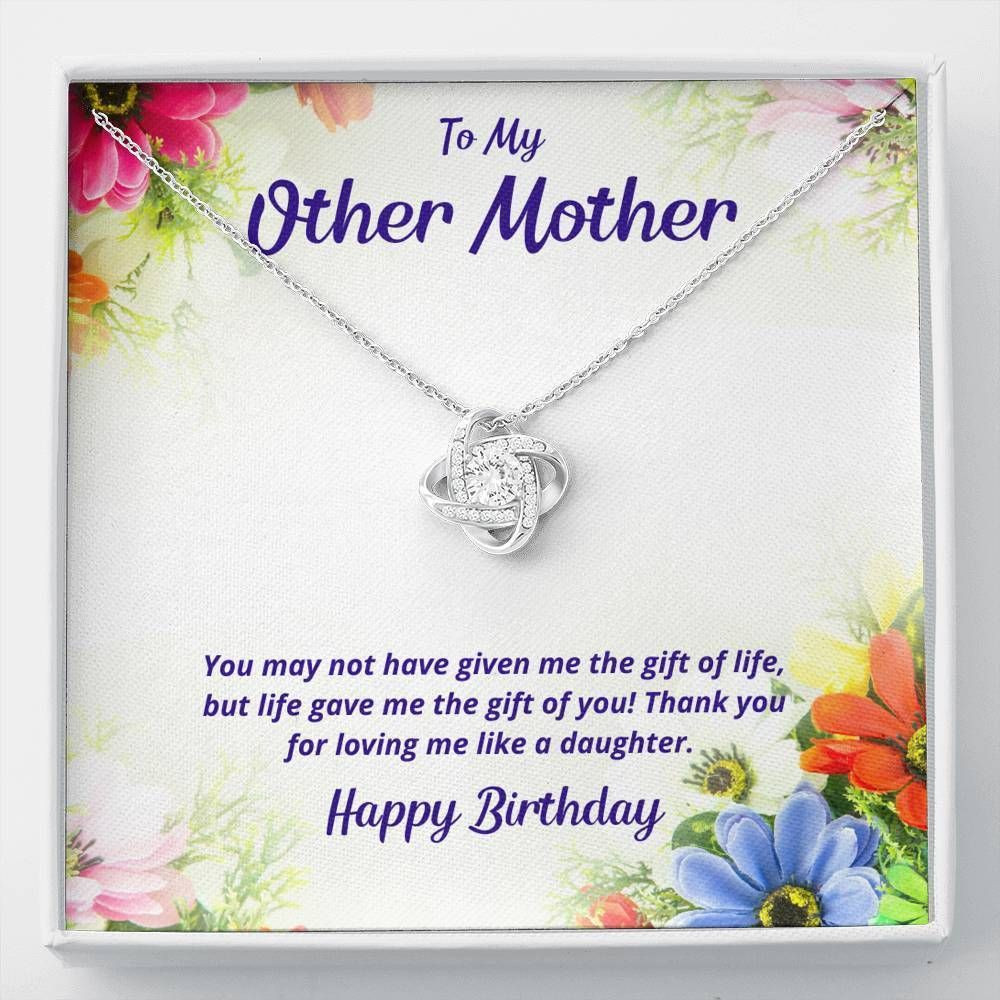 Thank You For Loving Me Like A Daughter Love Knot Necklace Gift For Mother In Law