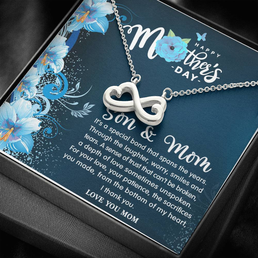 Thank You Infinity Heart Necklace Son Gift For Mom