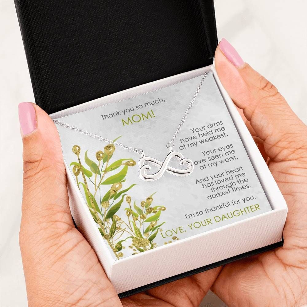 Thank You So Much Infinity Heart Necklace For Mom