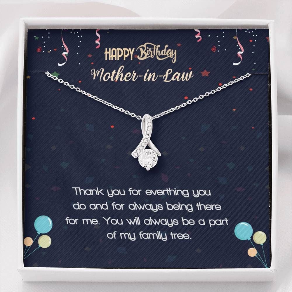 Thanks For Everything Birthday Gift For Mother In Law Alluring Beauty Necklace