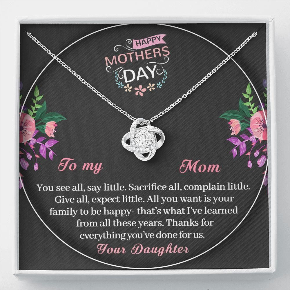 Thanks For Everything You’ve Done For Us Gift For Mom Love Knot Necklace