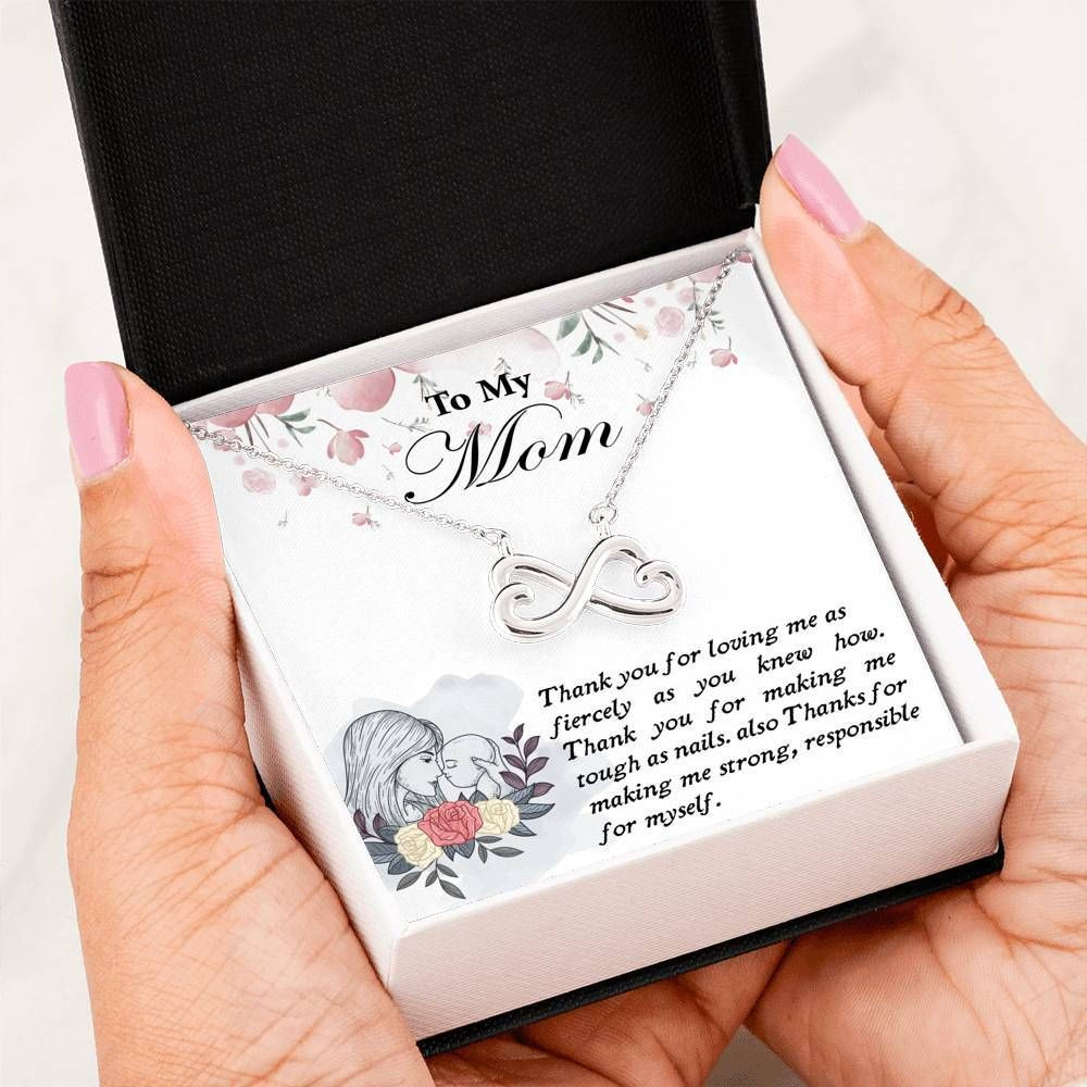 Thanks For Loving Me Infinity Heart Necklace For Mom
