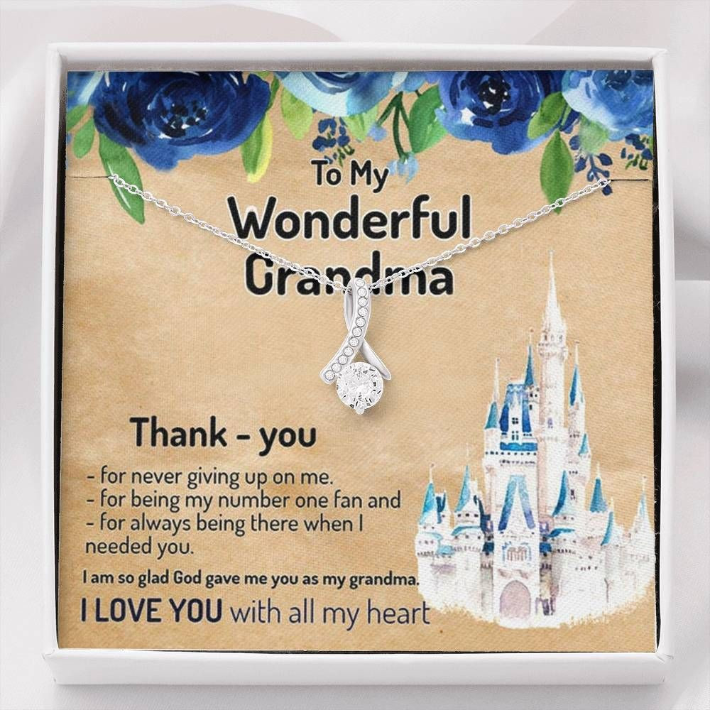 Thanks For Never Giving Up On Me Alluring Beauty Necklace For Mom
