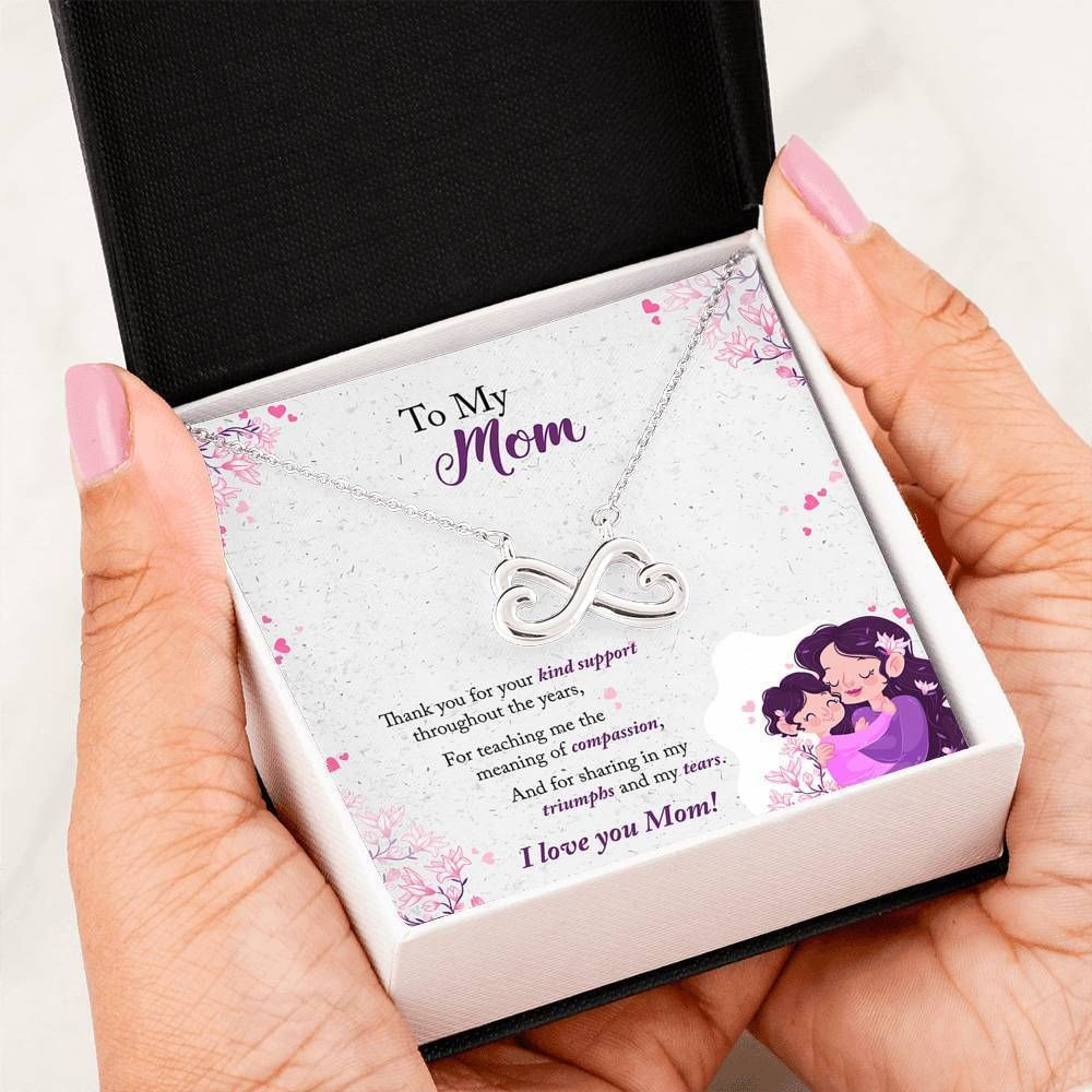 Thanks For Your Kind Support Infinity Heart Necklace For Mom