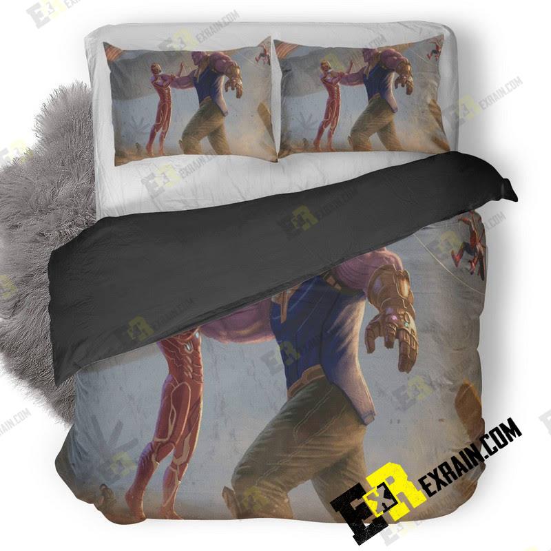 Thanos Iron Man Avengers Infinity War Artwork U 3D Customized Duvet Cover Bedding Set