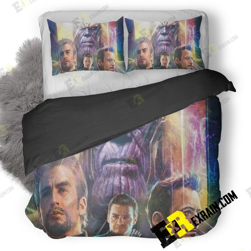 Thanos Iron Man Captain America Hawkeye In Avengers Infinity War Artwork Pl 3D Customized Duvet Cover Bedding Set