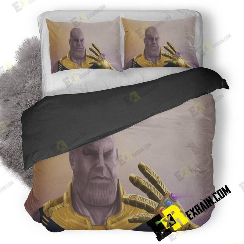 Thanos With Gauntlet Artwork O9 3D Customized Duvet Cover Bedding Set