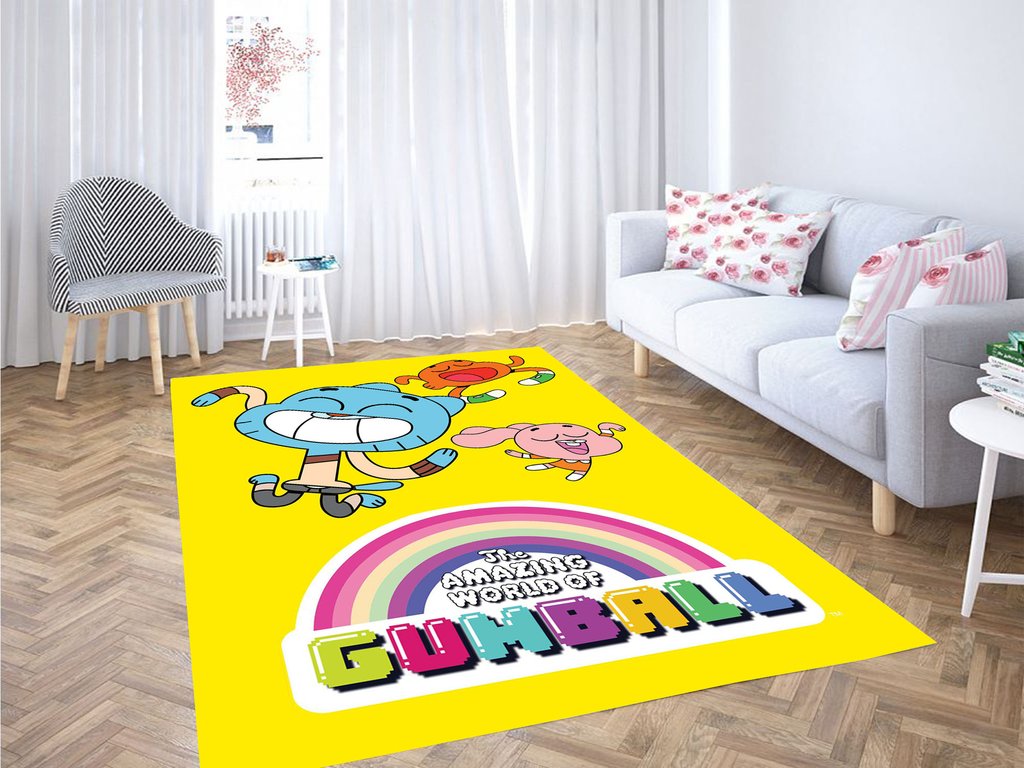 The Amazing World Of Gumball Yellow Character Living Room Modern Carpet Rectangle Rug