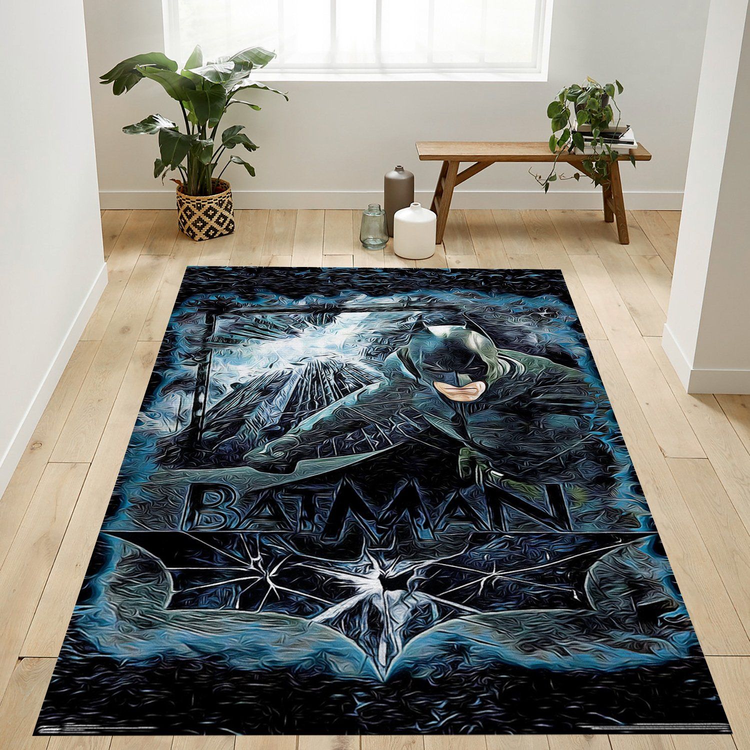 The Batman Rises Rectangle Rug – Custom Size And Printing