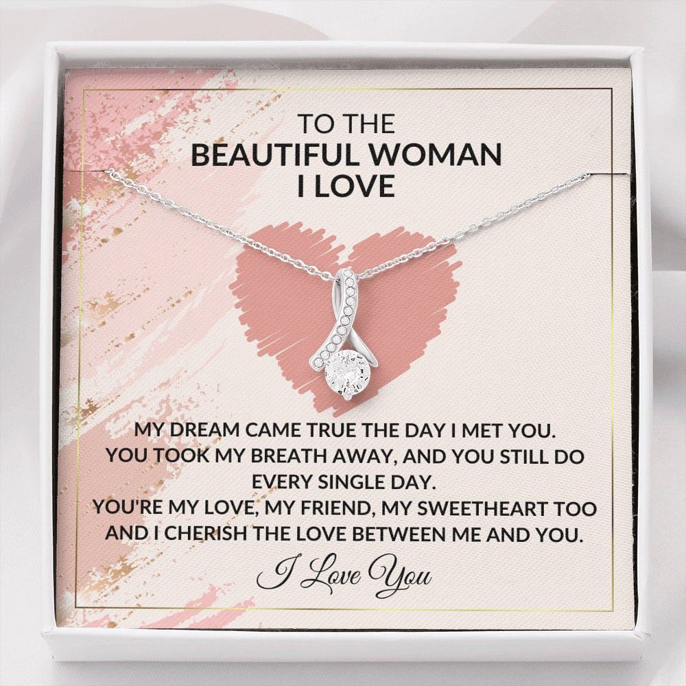 The Beautiful Woman I Love, You Take My Breath Away – Alluring Beauty Necklace