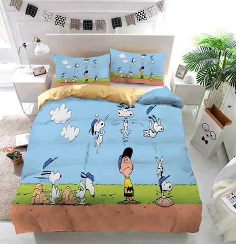 The Charlie Brown And Snoopy Show 3D Customized Duvet Cover Bedding Set