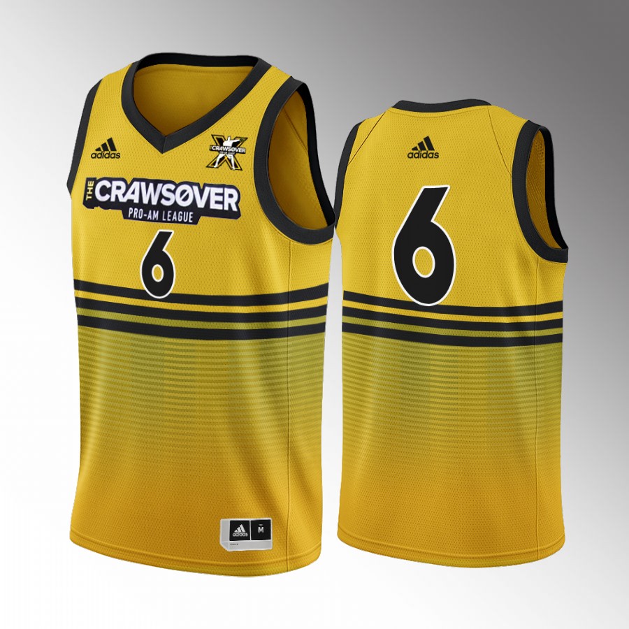 The CrawsOver Pro-Am LeBron James Los Angeles Lakers Gold #6 Jersey Seattle 2022