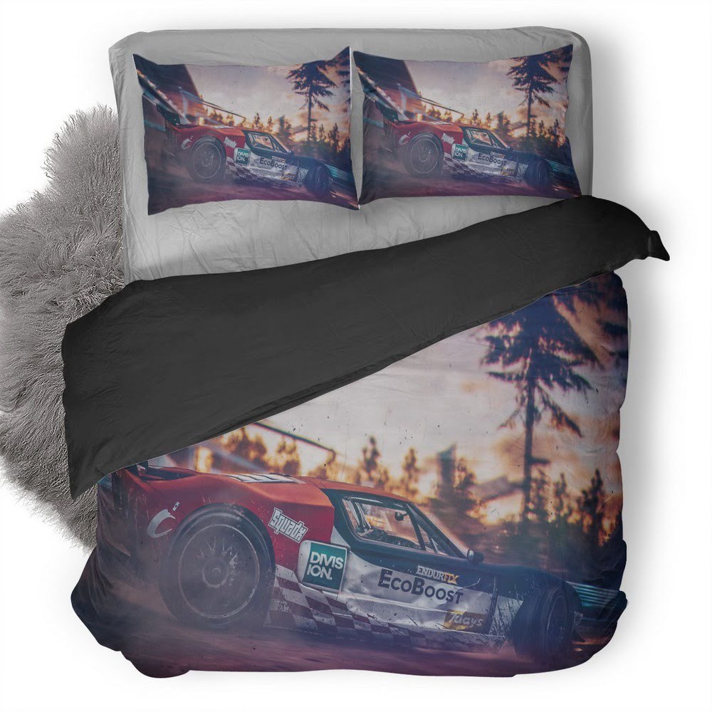 The Crew Drift On Track 3D Customized Duvet Cover Bedding Set