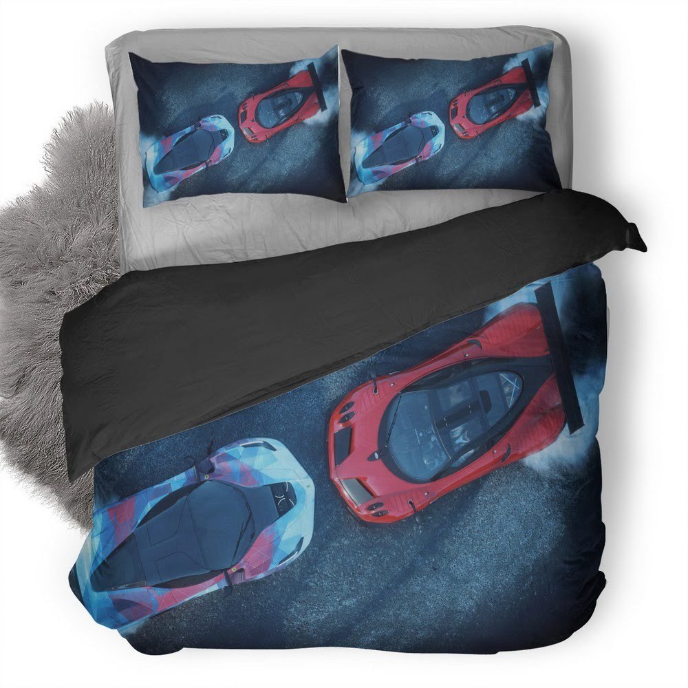 The Crew Pagani Huayra And Ferrari Laferrari Face Off 3D Customized Duvet Cover Bedding Set