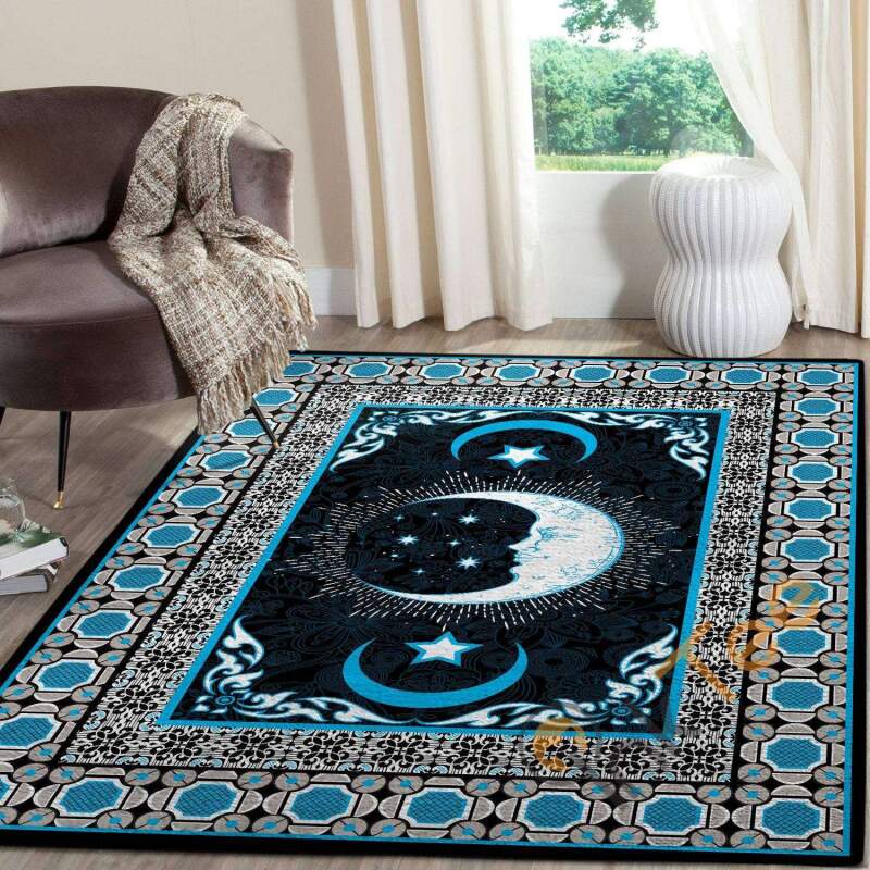 The Fabulous Moon And Stars With Hippie Pattern Soft Livingroom Bedroom Carpet Highlight For Home Rectangle Rug