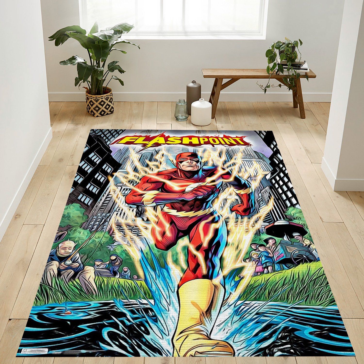 The Flash Flashpoint Rectangle Rug – Custom Size And Printing