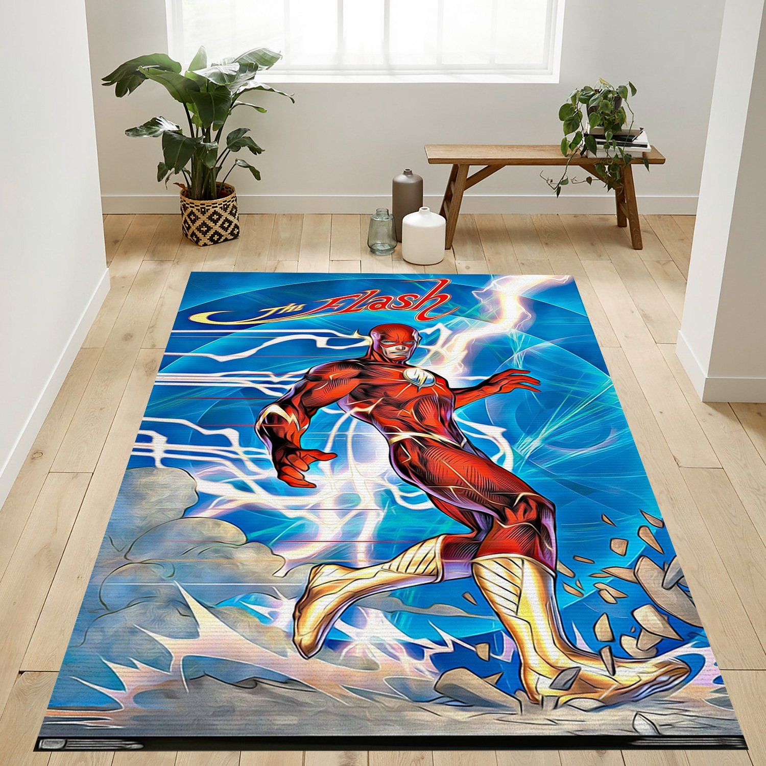 The Flash Jim Lee Rectangle Rug – Custom Size And Printing