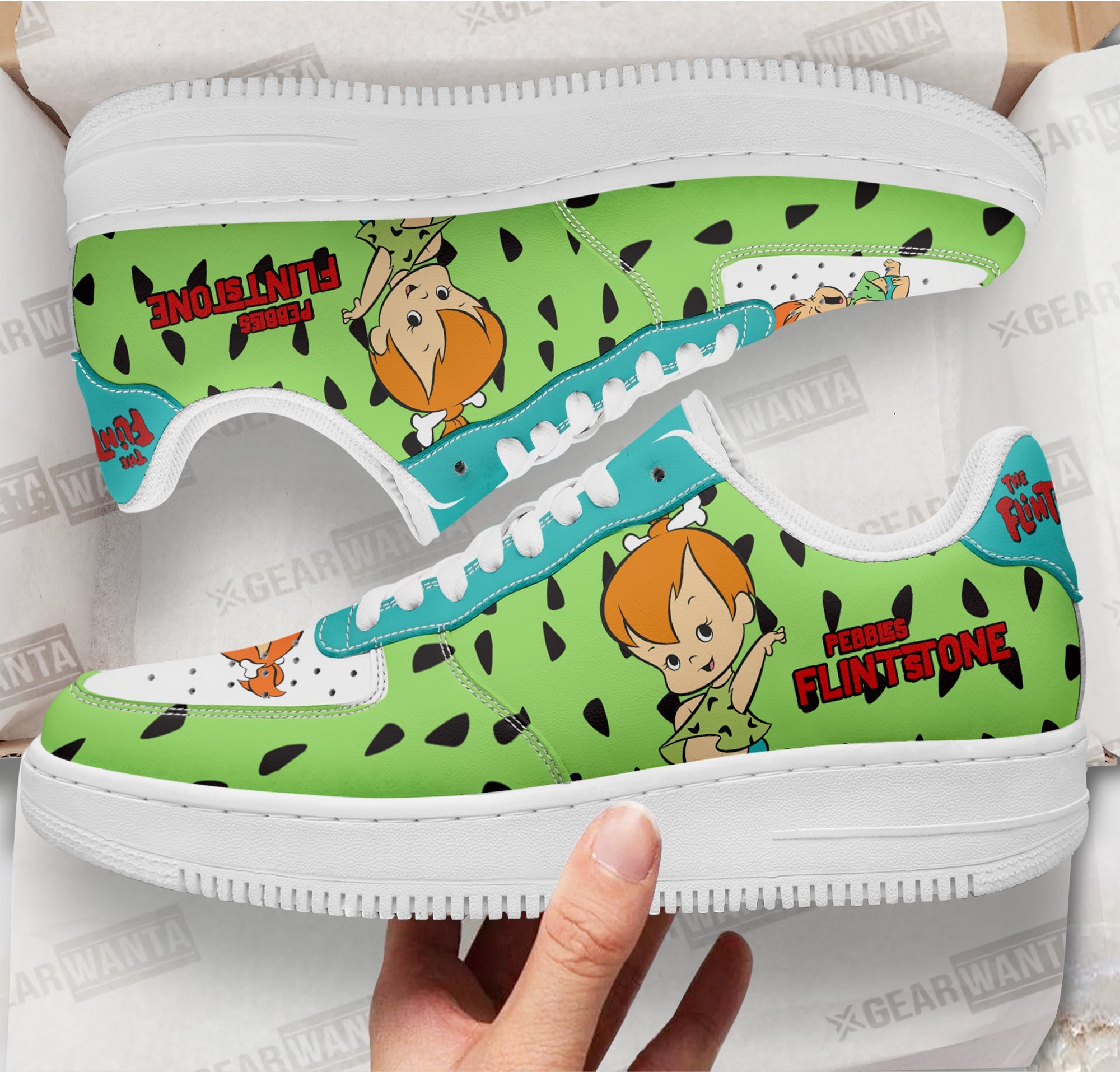 The Flintstones Pebbles Flintstone Air Sneakers Custom