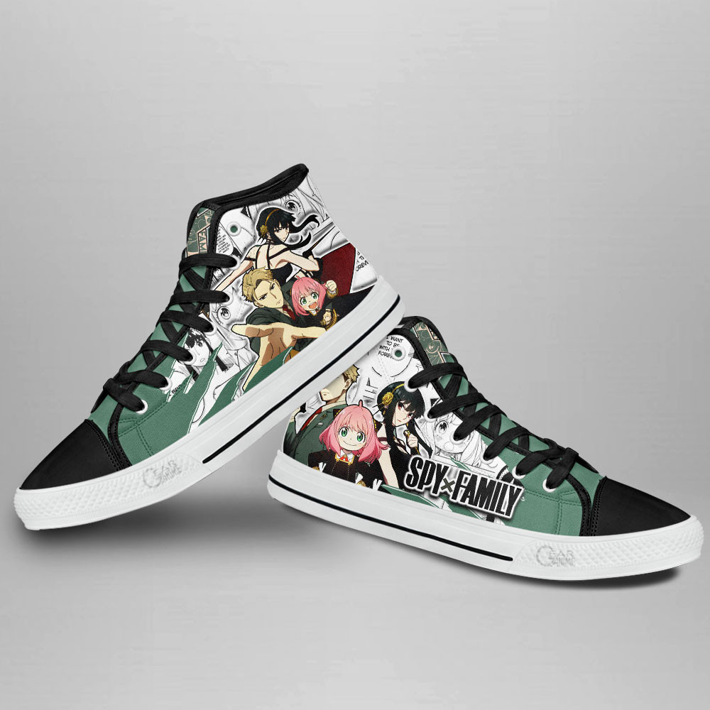 The Forgers High Top Shoes Spy x Family Custom Anime Sneakers Mix Manga