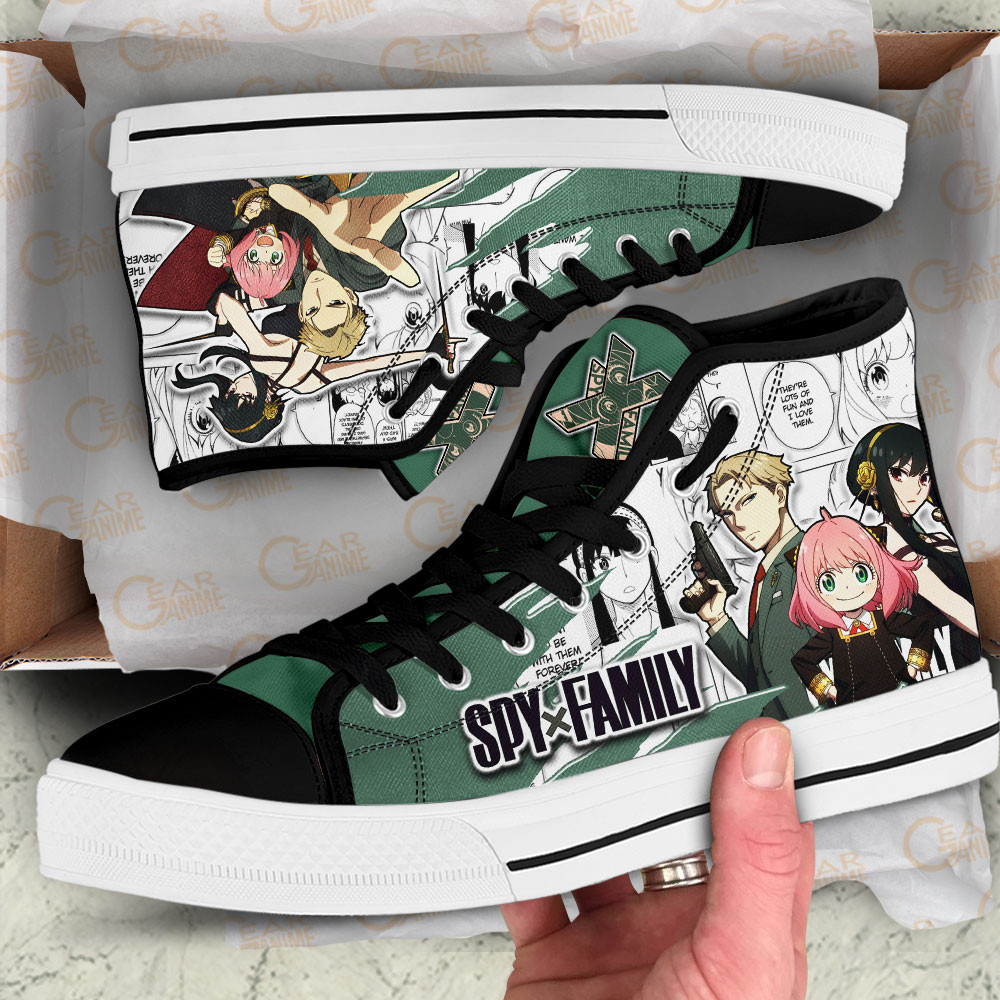 The Forgers High Top Shoes Spy x Family Custom Anime Sneakers Mix Manga