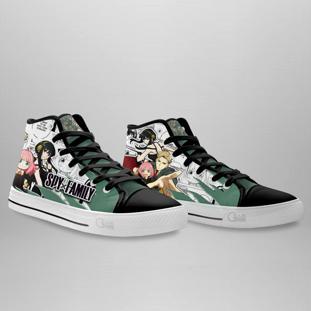 The Forgers High Top Shoes Spy x Family Custom Anime Sneakers Mix Manga