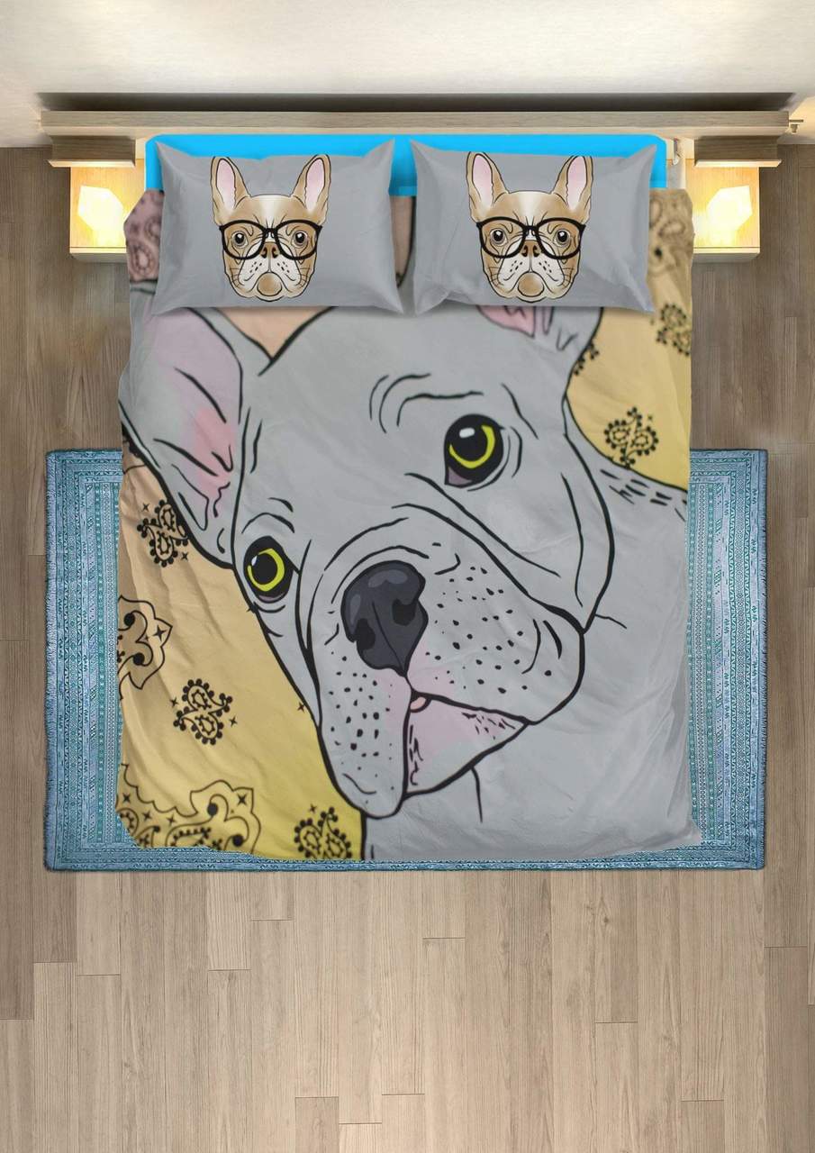 The Frenchie 3D Customized Duvet Cover Bedding Set