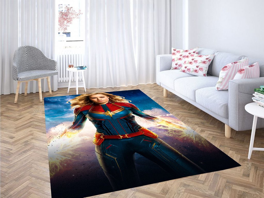 The Great Of Captain Marvel Living Room Modern Carpet Rectangle Rug