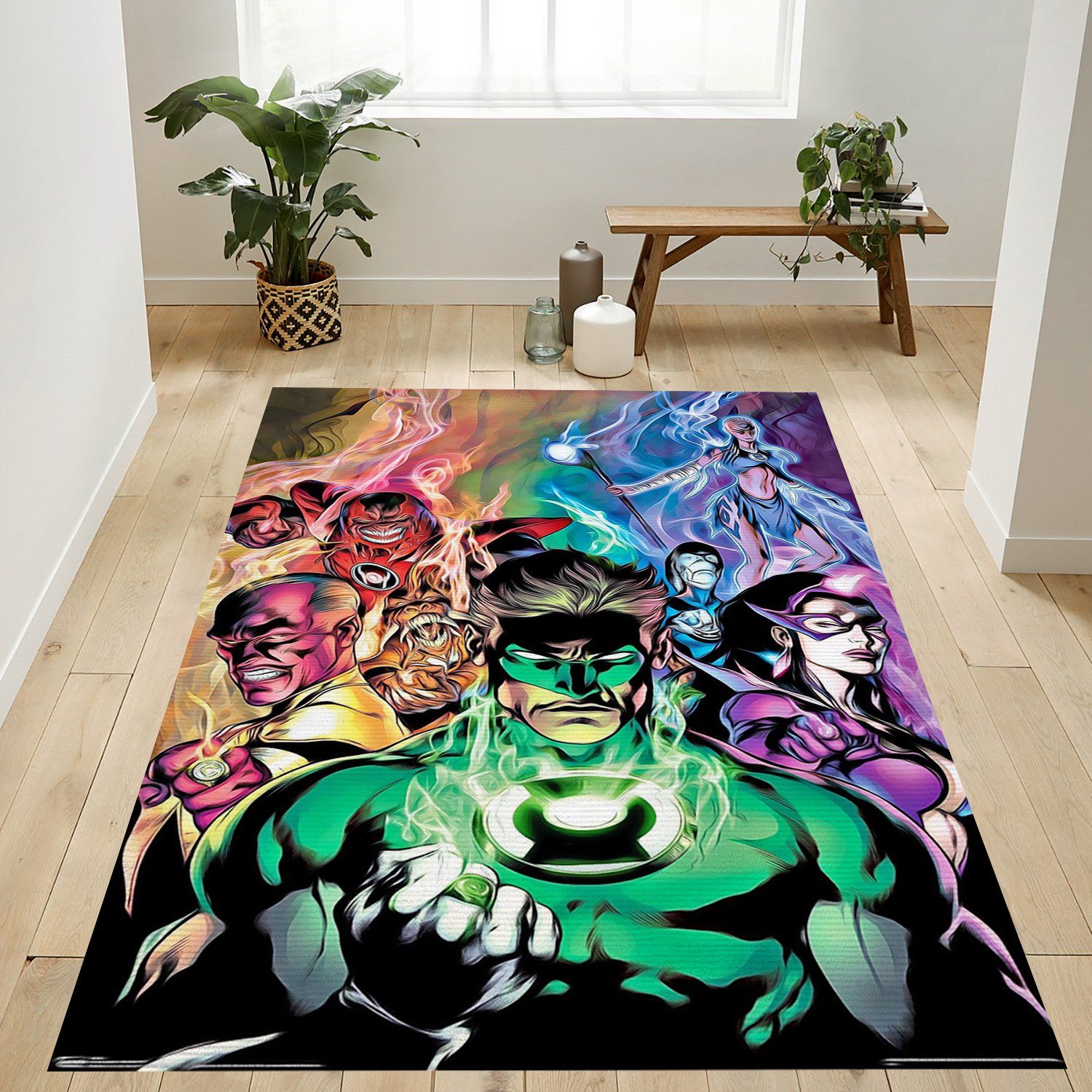 The Green Lantern Blackest Night Rectangle Rug – Custom Size And Printing