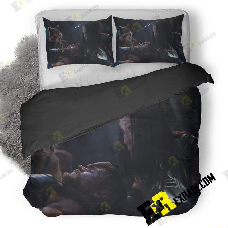 The Guardians Meet An Avenger Rocket Raccoon And Mantis In Avengers Infinity War 39 3D Customized Duvet Cover Bedding Set