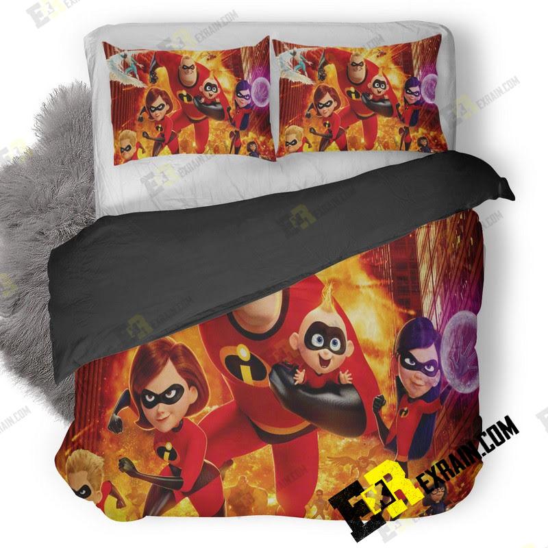The Incredibles Chinese Poster G6 3D Customized Duvet Cover Bedding Set