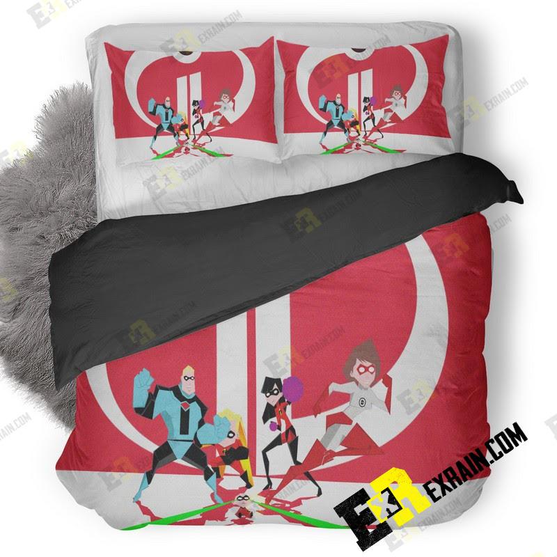 The Incredibles Movie Artwork K8 3D Customized Duvet Cover Bedding Set