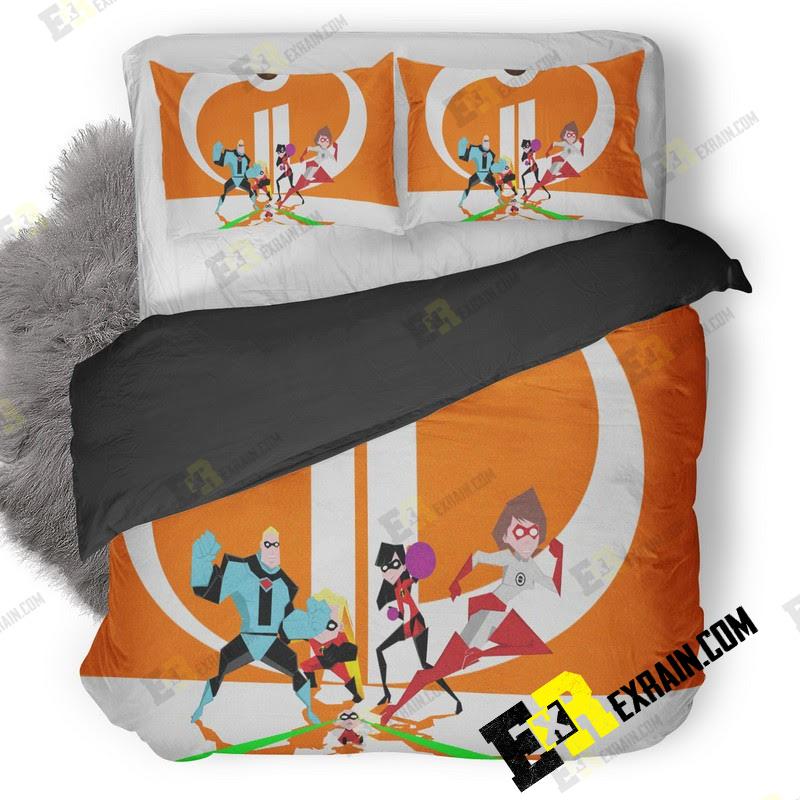 The Incredibles Poster Artwork 3Y 3D Customized Duvet Cover Bedding Set