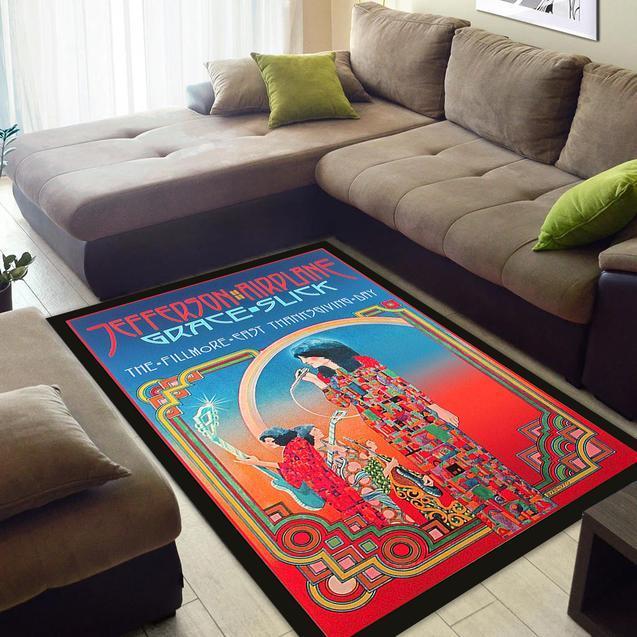 The Jefferson Airplane At The Fillmore East Thanksgiving Show November Area Rectangle Rug