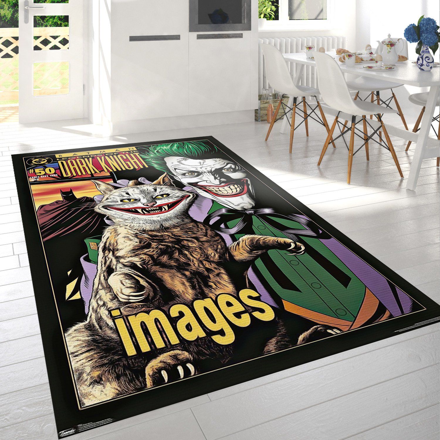 The Joker Smile Rectangle Rug – Custom Size And Printing