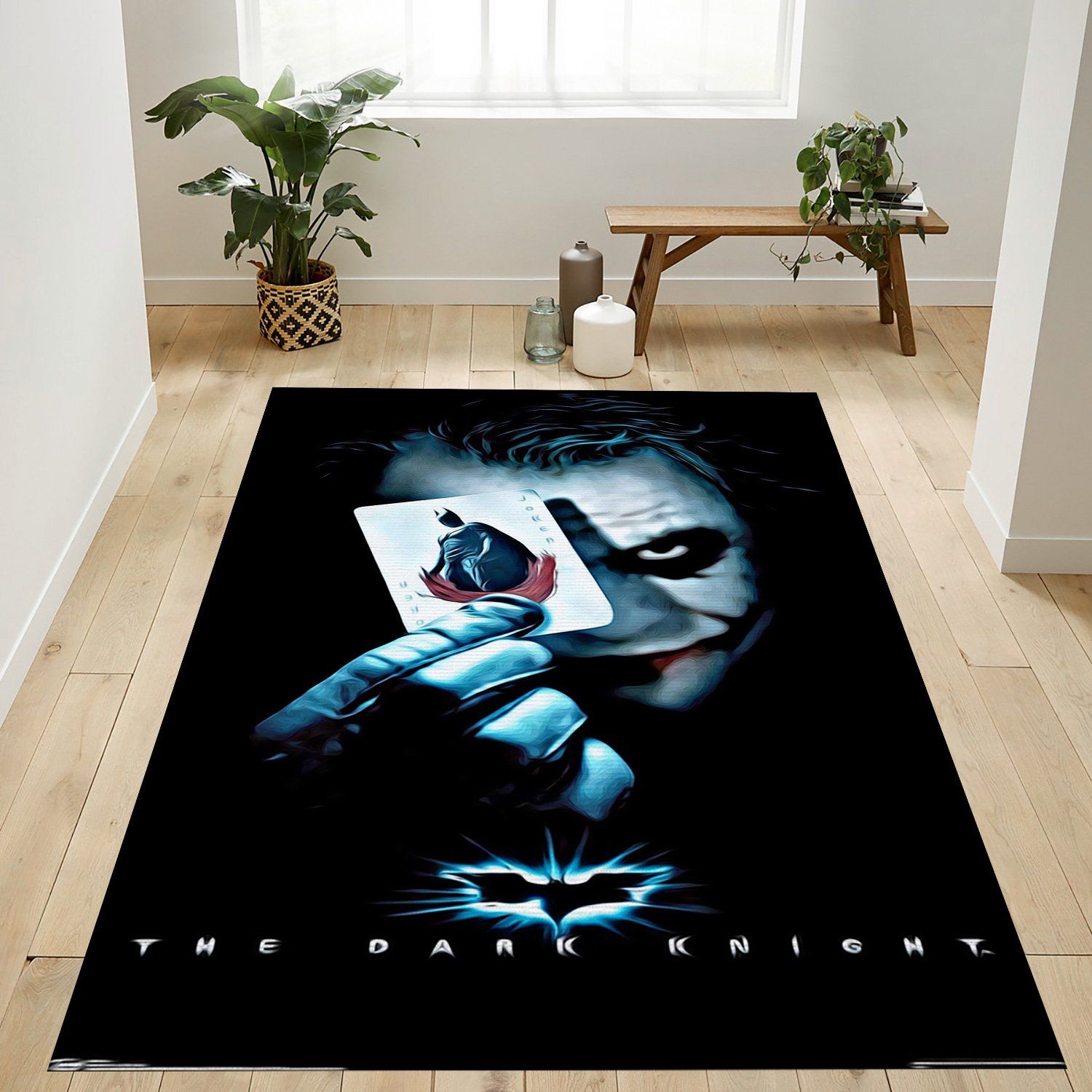The Joker With Batman Playing Card Rectangle Rug – Custom Size And Printing