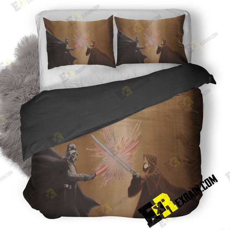 The Last Battle Darth Vader Obi Wan Star Wars Vd 3D Customized Duvet Cover Bedding Set
