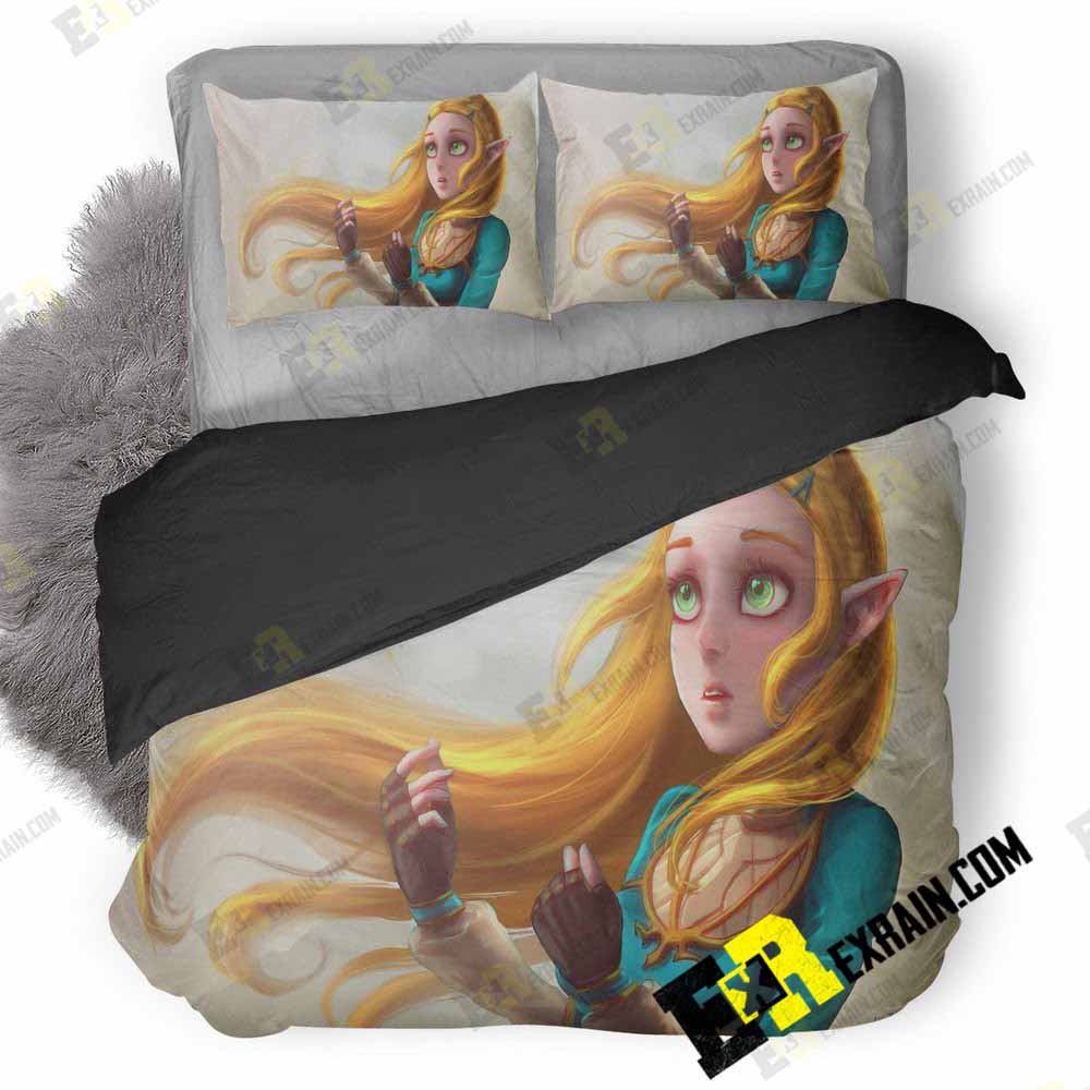 The Legend Of Zelda Breath Of The Wild Artwork Qhd 3D Customized Duvet Cover Bedding Set