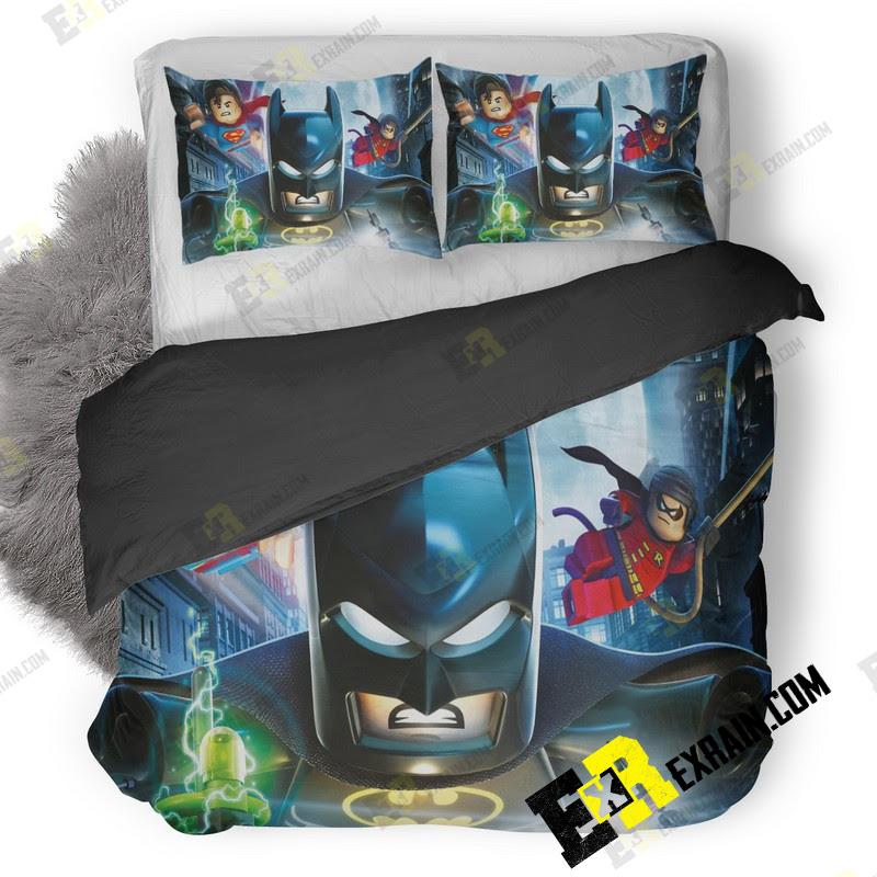 The Lego Batman Superman And Robin Qu 3D Customized Duvet Cover Bedding Set