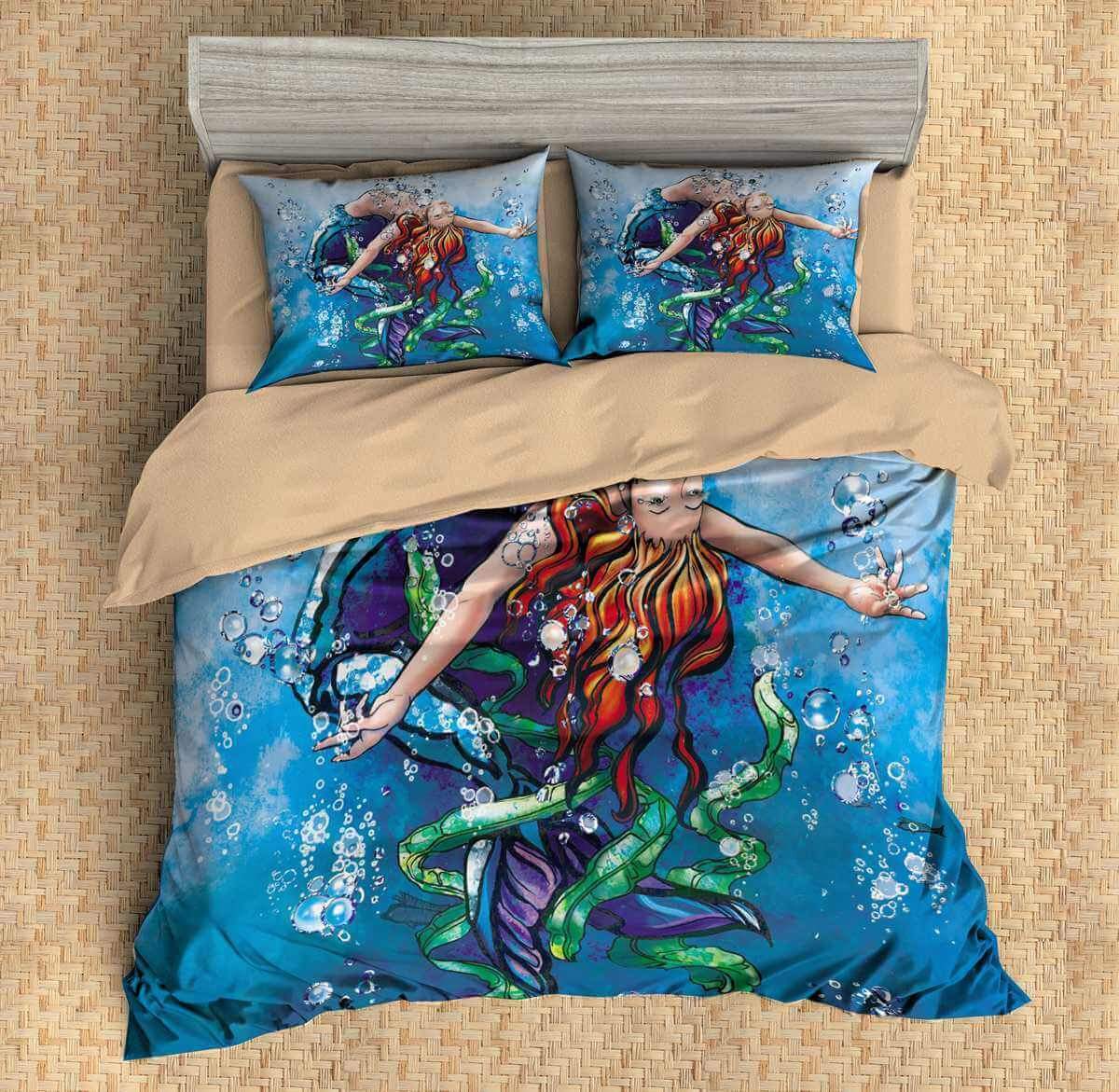 The Little Mermaid 3D Customized Duvet Cover Bedding Set