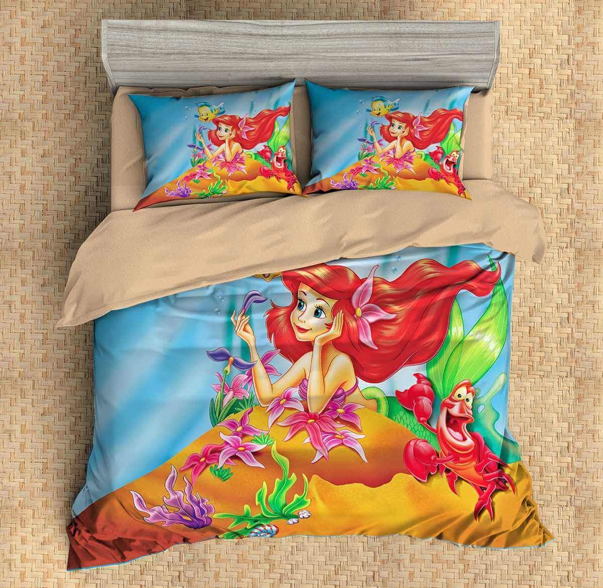 The Little Mermaid 3D Customized Duvet Cover Bedding Set