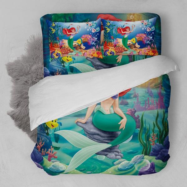 The Little Mermaid B 3D Customized Duvet Cover Bedding Set