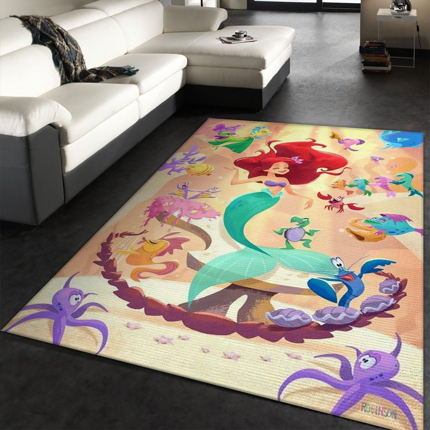 The Little Mermaid Rectangle Rug – Custom Size And Printing