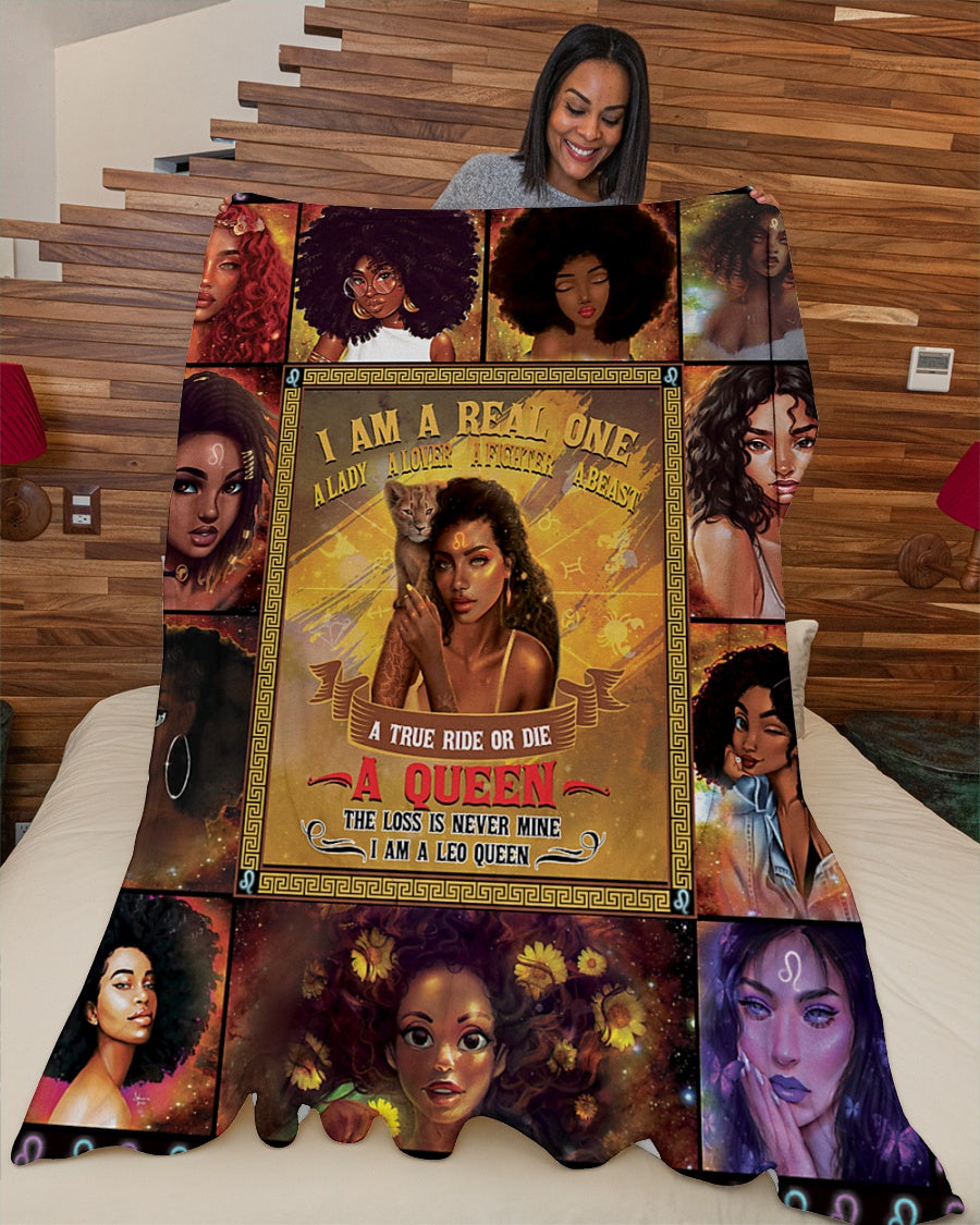 The Loss Is Never Mine I Am Leo Queen Blanket Fleece Blanket