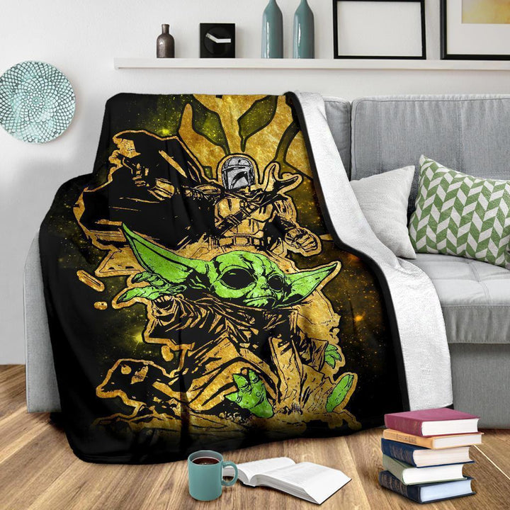 The Mandalorian Baby Yoda Fleece Blanket