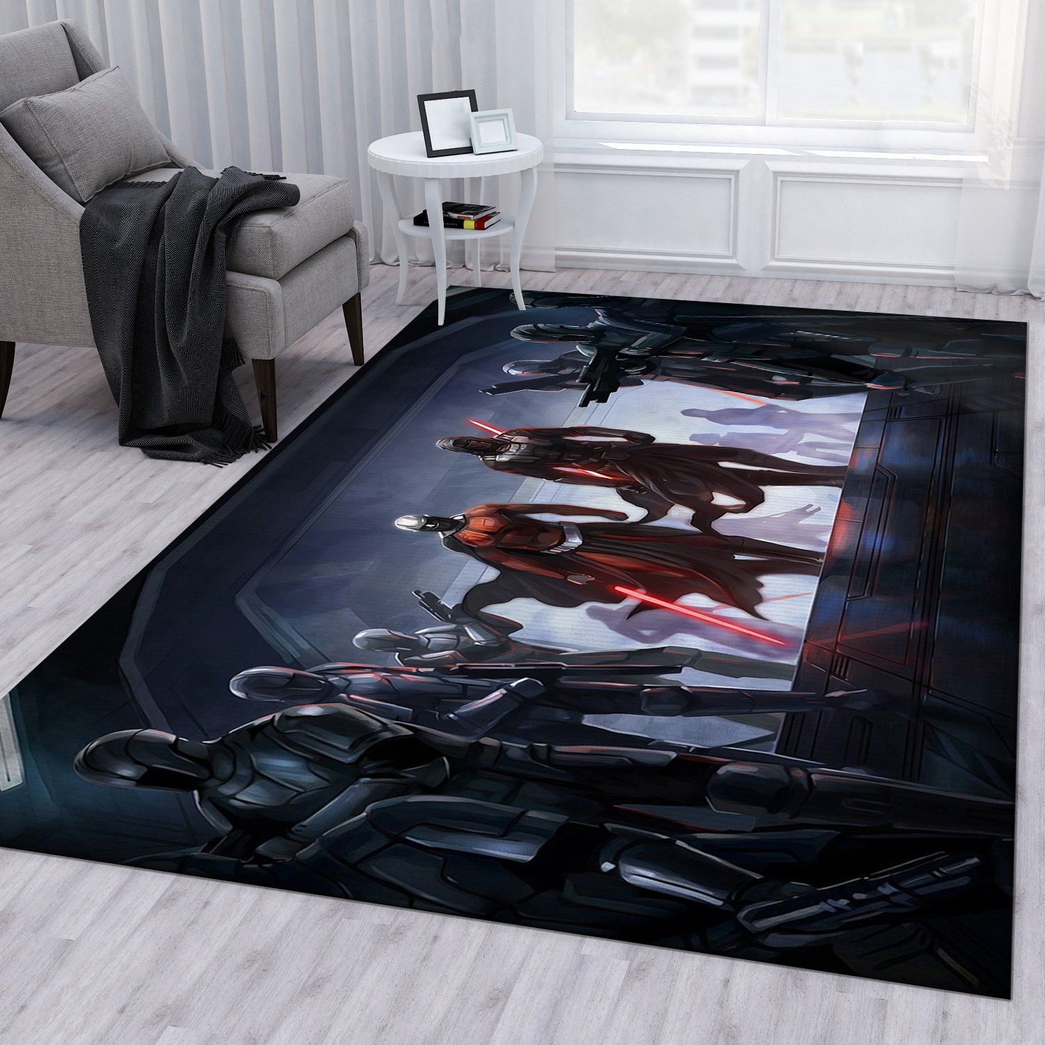 The Mandalorian Rectangle Rug – Custom Size And Printing