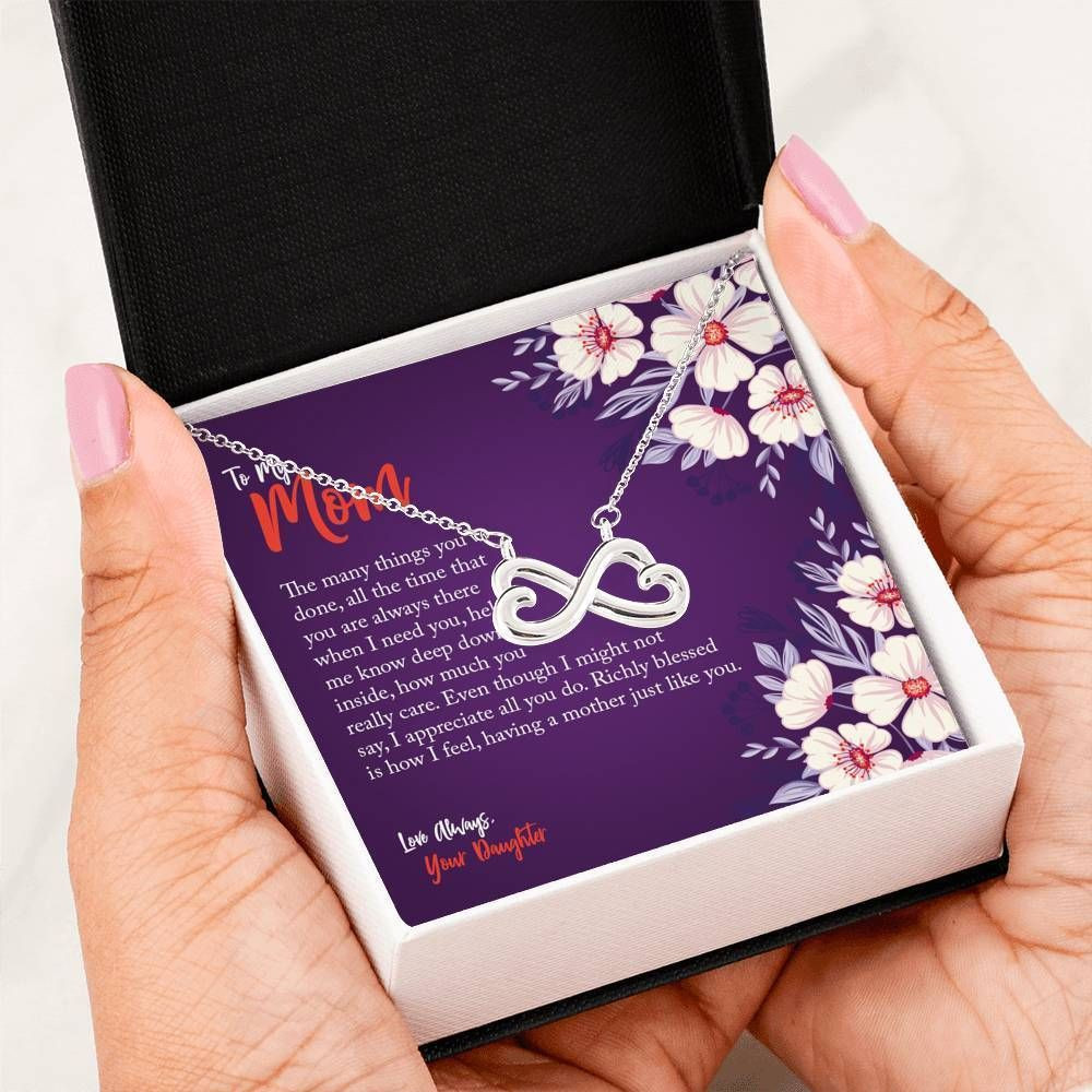 The Many Things You Do Infinity Heart Necklace Gift For Mom